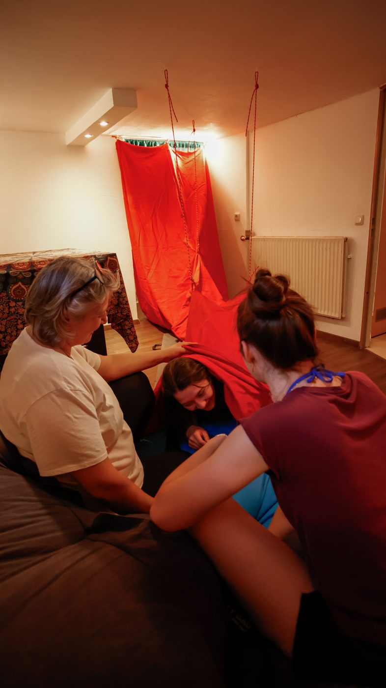 Rebirthing-Tuch in der Geburtsarbeit
